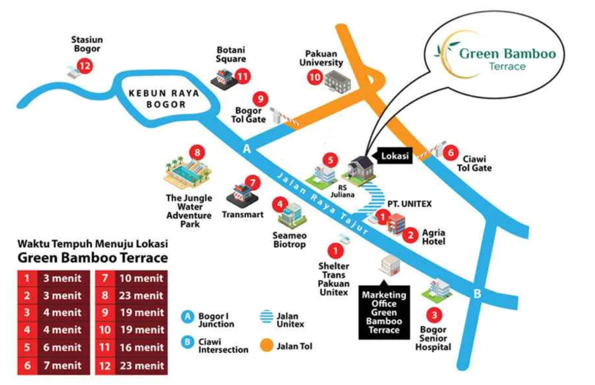 Master Plan Perumahan Green Bamboo Terrace Bogor